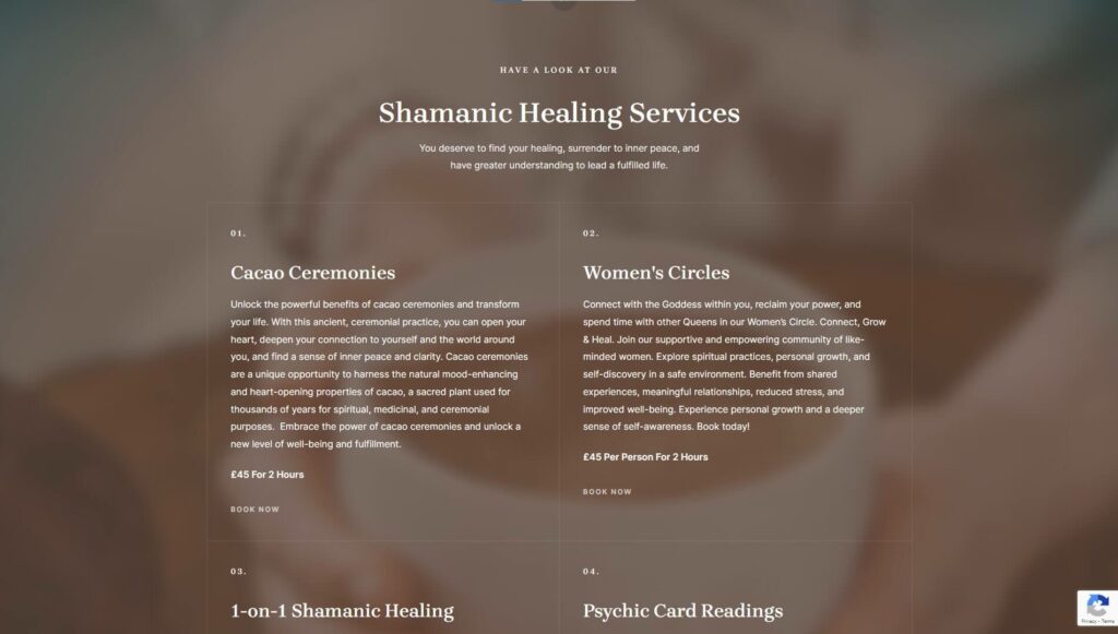 Lisa Shamanic Services Page 1